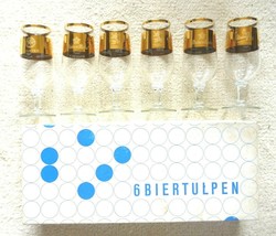 6 Veltins Union Holsten Pschorr Lowenbrau Multi-Brand German Beer Glasses in Box - £47.91 GBP