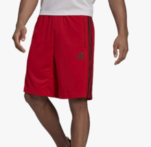 Adidas Shorts Small Men&#39;s Designed 2 Move 3-Stripes Red  H20843 669-72 - $18.03