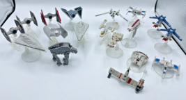 Star Wars Hot Wheels Starships With Stands Lot 18 X-Wing Tantive IV Tie ... - $47.49
