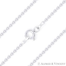 1.8mm Polished Ball Bead Link Italian Chain Anklet in .925 Italy Sterlin... - $20.35 CAD+