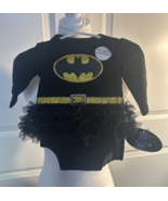 Batgirl Black Long Sleeve Bodysuit with Detachable Cape Size 0-3MO, NWT - $232.81 MXN