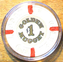 (1) $1. Golden Nugget Casino Chip - 1980 - Atlantic City, New Jersey - $9.95