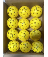 12 Pickleball Official Franklin Sports Indoor Pickleballs 40 Holes Optic... - $19.06