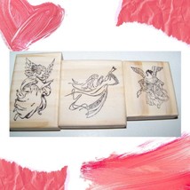 Angel, Angels Set of 3 spiritual religious New Mounted Art Stamps - $27.00