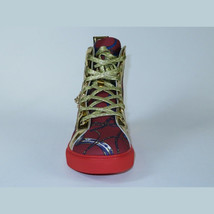 Mens High Top Shoes FIESSO by AURELIO GARCIA Chain Medusa Celebrity 2421 Red image 3