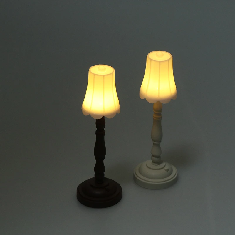 1PCS Dollhouse Miniature Floor Lamp LED Light Dollhouse Furniture Toy For - £7.01 GBP