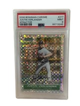 Justin Verlander Rookie RC XFRACTOR 2006 Bowman Chrome PSA 9 POP 20 onl ... - £333.18 GBP