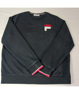 Vintage FILA Sweatshirt Men&#39;s Size Large Pullover Black Crewneck Sweater... - $19.79