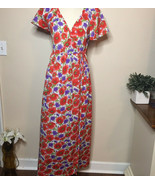 Vintage Vassarette Bold Print Short Sleeve Robe Dressing Gown Size Small... - $36.11 CAD