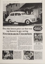 1940 Print Ad The &#39;40 Studebaker Champion Club Sedan Family Admires New Car - £16.98 GBP