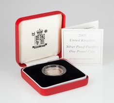 2005 Grande-Bretagne Argent Piefort 1 Livre Tangible Pièce, Km P50 - €110,10 EUR