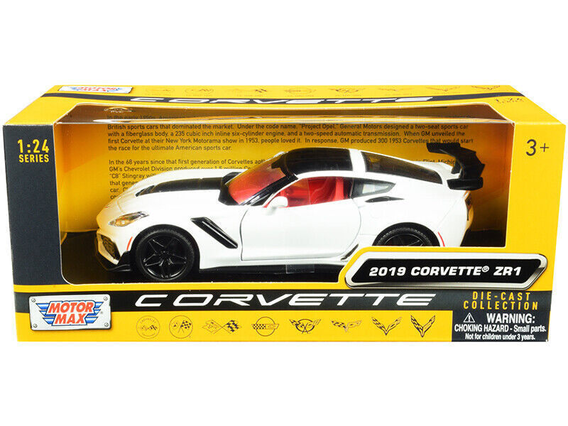 Primary image for 2019 Chevrolet Corvette C7 ZR1 White and Black with Red Interior "History of ...