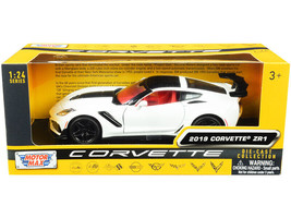 2019 Chevrolet Corvette C7 ZR1 White and Black with Red Interior &quot;History of ... - £29.27 GBP