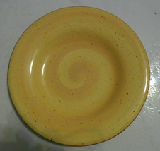 Hausenware Hand Painted TWIST Yellow Design Salad Plate Stonemite 9&quot; - £17.20 GBP