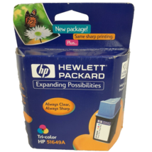 Hewlett Packard Tri Color HP 51649A Ink Cartridge New Old Stock Sealed Box - £7.33 GBP