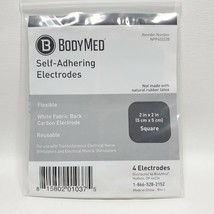 BodyMed 2.00&quot; Square Carbon Film Cloth Electrodes (33) 4/Packs = (132) T... - £37.71 GBP
