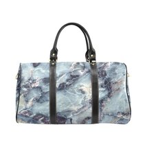 Travel Bags, Blue And Gray Marble Style Adjustable Black Handle Zip Close Bag - £55.93 GBP+