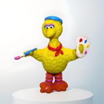 Sesame Street Applause Big Bird Painter Artist Figure Cake Topper 1980s Vintage - $6.92