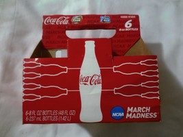 Coca Cola Classic 6-8OZ Bottles NCAA March Mad Final Four 07 Used Carrier Carton - £1.98 GBP