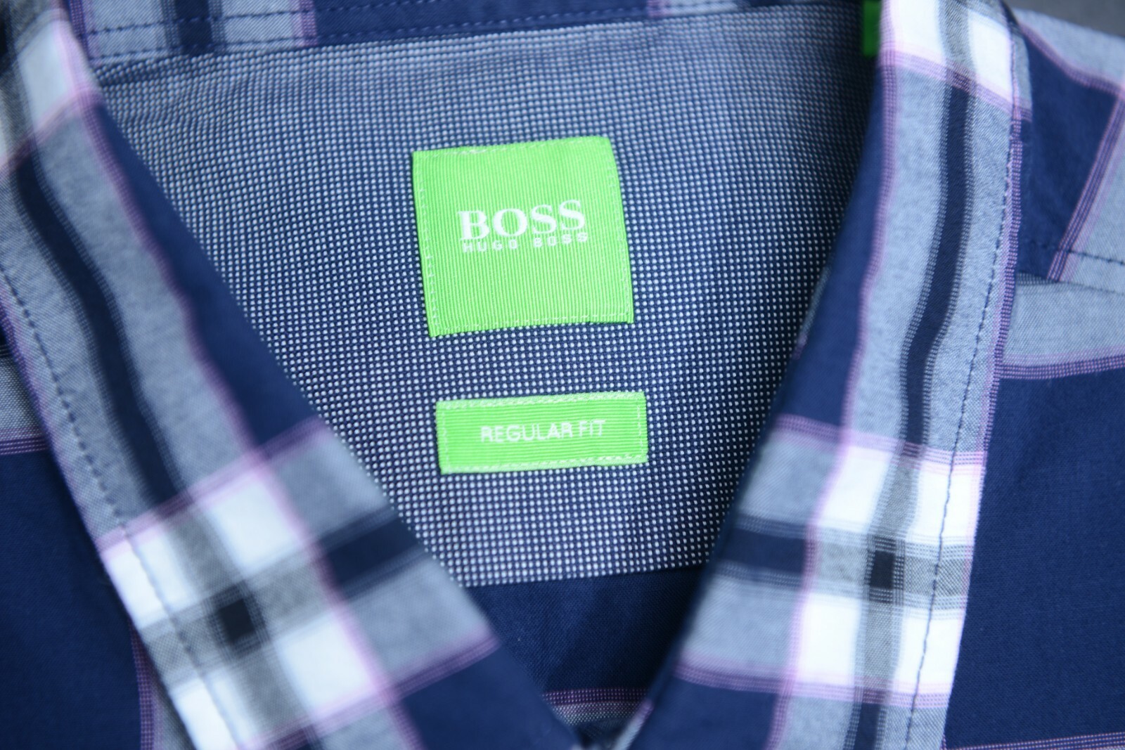 HUGO BOSS Uomo C-Bopaz Regular Blu Navy Controlli Cotone Sport Camicia Casual S Item image 3