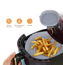 2Pieces Non-Stick Safe Oven Baking Tray Air Fryer Silicone Pot Baskets Liners  - £9.56 GBP