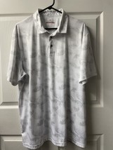 Grand Slam Short Sleeved Polo Shirt Mens Xtra Large White Silver Palm Le... - $15.13