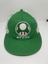 Super Mario Bros L/XL Get A Life With Characters Hat Green And White Str... - $159.77 MXN