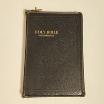 Vintage KJV Holy Bible Illustrated ZIP UP  Leather Gold CROSS World Publishing - £33.72 GBP