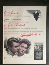 Vintage 1941 Alfred Hitchcock&#39;s Suspicion Full Page Original Movie Poster Ad 422 - £5.30 GBP