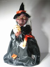 Vintage Telco Motionettes Witch Halloween Animated Lighted 18&quot; Tested - £26.22 GBP