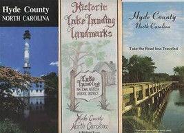 3 Hyde County North Carolina Brochures Lake Landing Landmarks  - £16.33 GBP