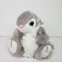 Dan Dee Bunny Rabbit Plush Gray White Stuffed Animal Sewn Eyes Easter 7&quot; - £11.13 GBP