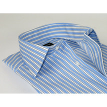 Men Reddington 100% Cotton Dress Sports shirt Regular Modern fit 175 Blue Stripe image 3