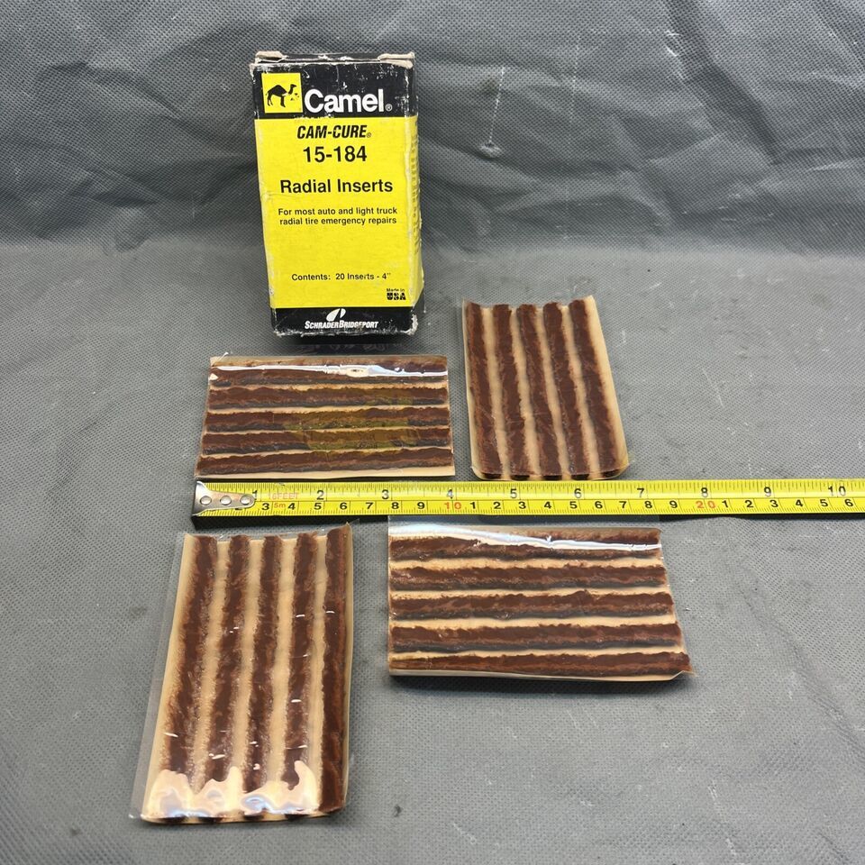 Camel Try-flare 15-184 4” Radial Insert Tire Plug Box Of 20 USA - $8.80