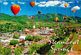 Postcard Colorado Steamboat Springs Colorful Hot Air Balloons   6 x 4&quot; - £3.89 GBP