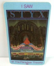 Styx Paradise Theatre Backstage Pass Original 1981 Rock Concert Vintage ... - $20.66