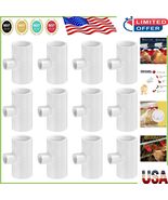 Premium 12 Pack Chicken Waterer PVC Tee Fittings for Healthy Livestock H... - $26.56 CAD