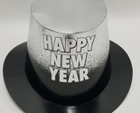 Happy New Years Paper Top Hat, Silver/Black, Age 14+ - $9.89