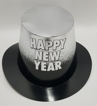 Happy New Years Paper Top Hat, Silver/Black, Age 14+ - $9.89