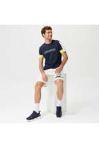 Men&#39;s Navy Blue Color Block Standard Fit Short Sleeve T-shirt - £73.92 GBP