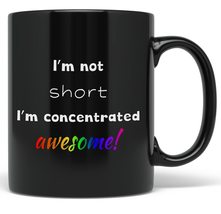PixiDoodle Funny Awesome Short Person Coffee Mug (11 oz, Black) - £20.30 GBP+
