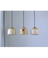 Set of 3 Handcrafted Wood Pendant Lights, Rustic Natural Decor for Kitchen - $350.00