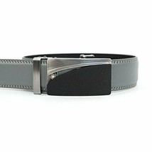 Men&#39;s Genuine Leather Belt W/ Removable Ratchet Sliding Belt Buckle -Gra... - $12.46