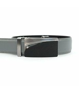 Men&#39;s Genuine Leather Belt W/ Removable Ratchet Sliding Belt Buckle -Gra... - £9.79 GBP