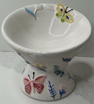 Mellow &amp; Mod Elevated and Tilted Small Ceramic Floral Pet Bowl Dish - $19.75