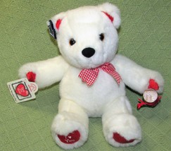 Vintage Applause Stamper Bear Valentine Teddy w/TAGS Plush 8&quot; Stuffed Animal - £12.33 GBP