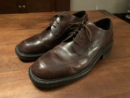 KENNETH COLE Mens Brown Leather Lace Up Square Toe Oxfords Size 12 - $47.50