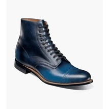 Stacy Adams Madison Cap Toe Lace Up Boot Tone On Tone Blue 00110-400 image 11