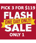 MON - TUES MAY 15-16  FLASH SALE! PICK ANY 3 FOR $119 LIMITED OFFER DISCOUNT - $296.00