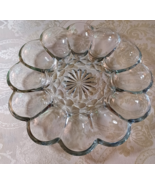 Vintage Anchor Hocking Clear Glass Deviled Egg Plate 10&quot; - €10,30 EUR